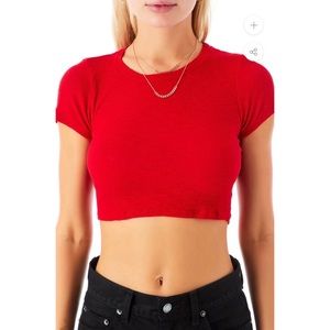LF Red Cropped Tee